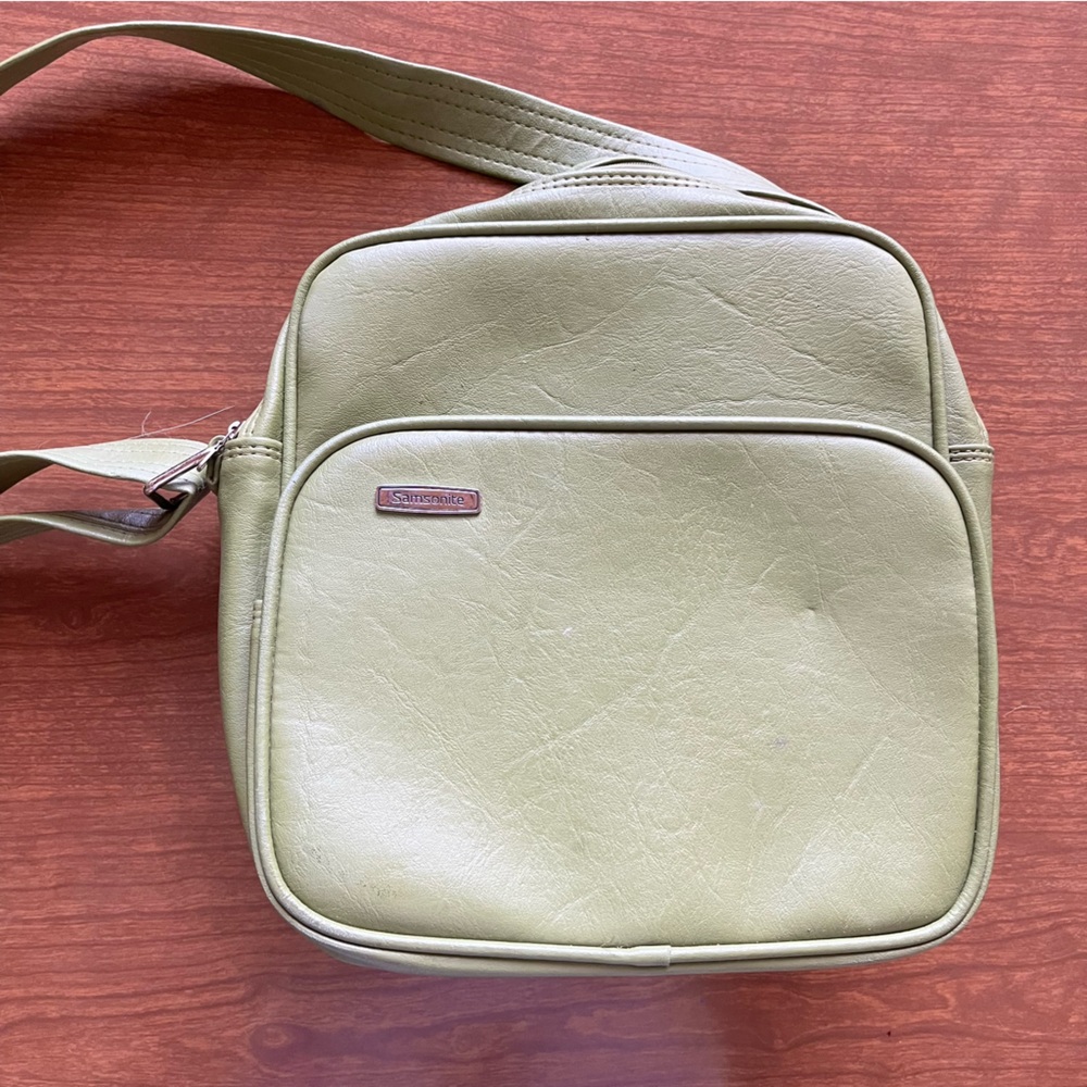 Vintage Samsonite green travel tote/shoulder bag